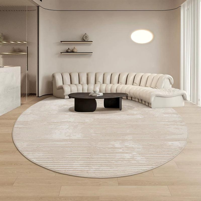 Minimalist Carpets for Living Room Light Luxury Bedroom Decor Carpet Wabi-sabi Round Art Rug Fluffy Soft Home Thicken Floor Mat