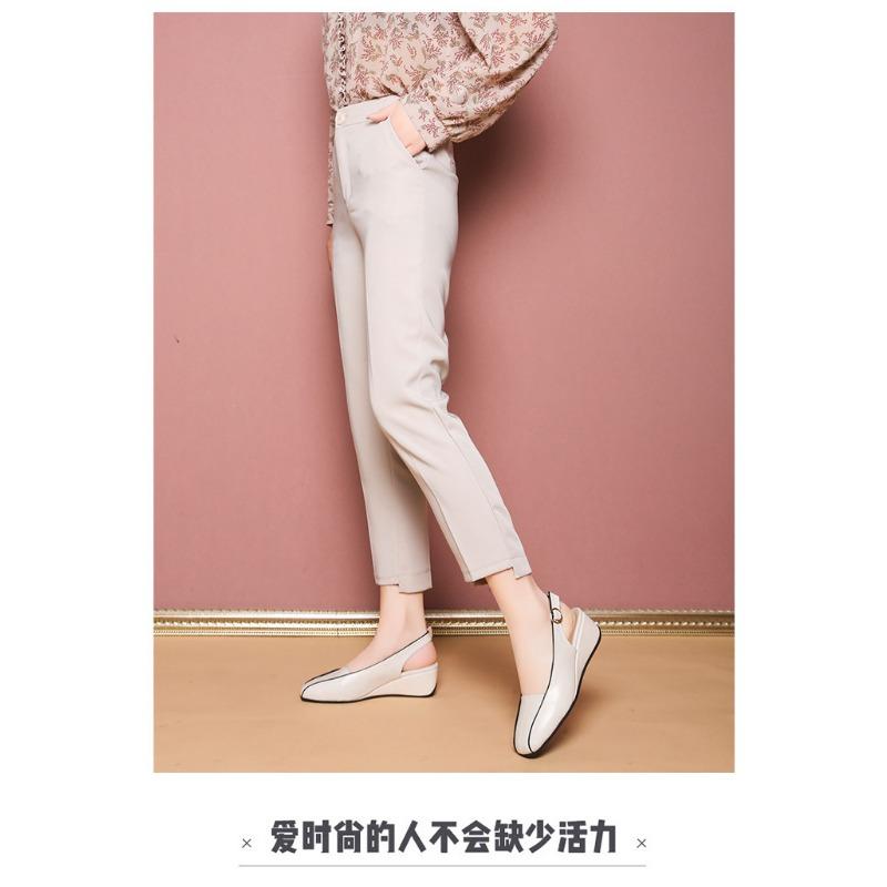 Новые однотонные босоножки на танкетке с мягкой подошвой и мягким верхом для женщин