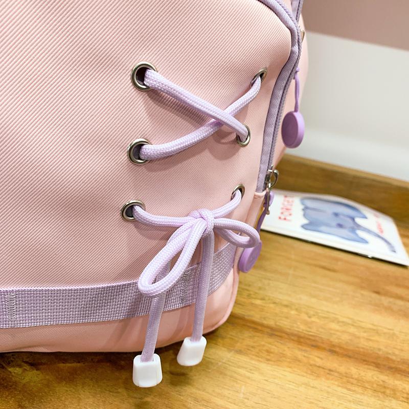 Школьный рюкзак для средней школы, женский, легкий, рюкзак с рисунком кота, большой емкости