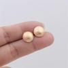 Trend Simple Metal Frosted Half Ball Stud Earrings for Women Exquisite Geometry Jewelry Accessory