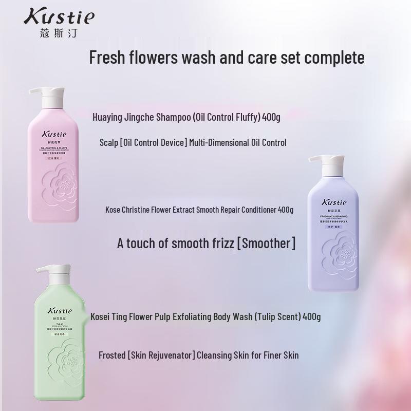 Kou Si Ting Floral Scented 5-Piece Hair & Body Gift Set