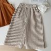 Girls Summer Cute Fresh Temperament Set Sleeveless Top + Striped Pants Two Piece Set