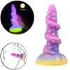 Светящийся силиконовый анальный дилдо, анальная пробка, массажер простаты, стимулятор точки G и клитора, расширитель ануса, взрослые секс-игрушки для женщин и мужчин