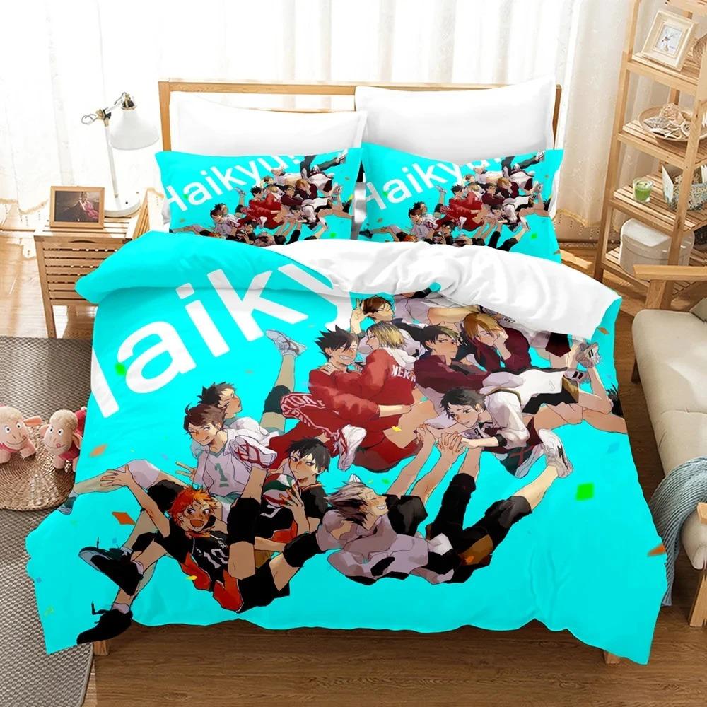 3D-принт Haikyu Anime Комплект постельного белья для мальчиков и девочек Twin Queen King Size Пододеяльник Наволочка Кровать для мальчиков Взрослый Домашний текстиль
