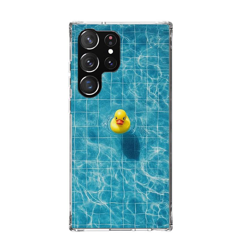 Чехол для телефона с резиновыми уточками в бассейне для Samsung Galaxy S26 S25 Edge S24 S23 FE S22 Ultra S21 Plus S20 + Fundas Cover Coque Gal