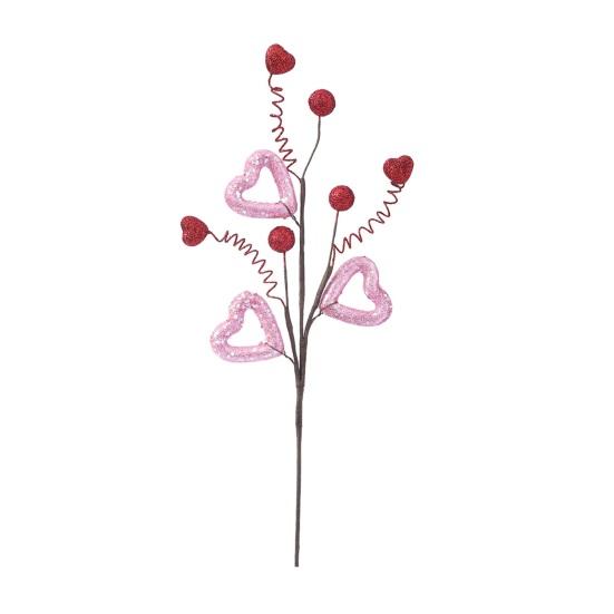 Valentines Day Decorations Red Heart Berries Picks Artificial Valentines Day Floral Cuttings for Home Office Wedding Anniversary Party Decor Gift