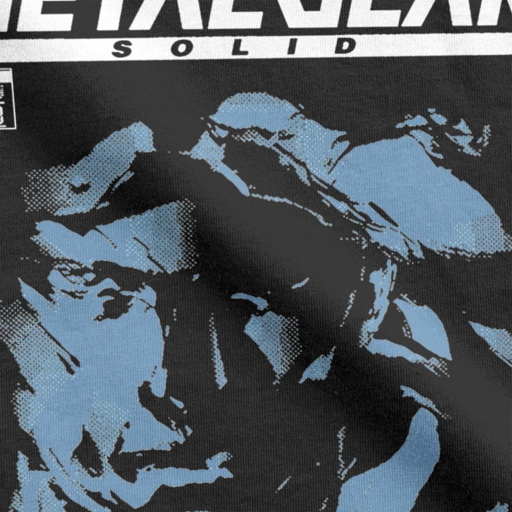Мужская и женская футболка MGS1 Solid Snake Game, хлопковые топы Metal Gear, забавные футболки с коротким рукавом и круглым вырезом, классические футболки