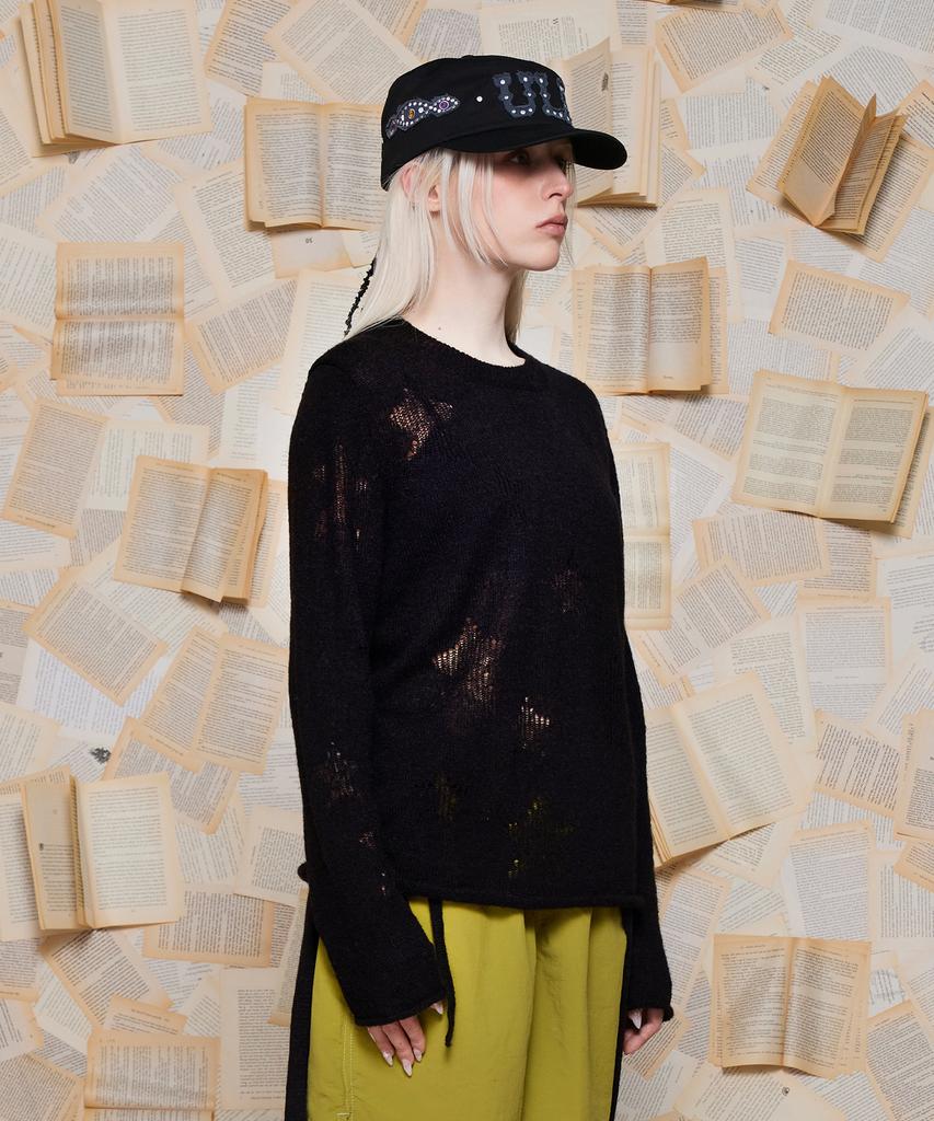 UNALLOYED Mesh Star Knit / Black