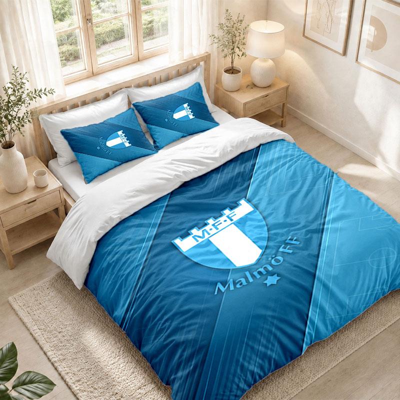 Bedding Set 1 Duvet Cover 2 Pillowcases Malmö FF Print Bedroom Home Decoration