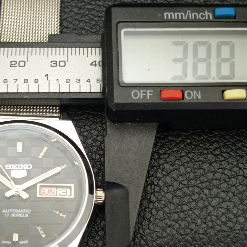 SEIKO 5 AUTOMATIC JAPAN MENS 6309A REFURBISHED BLACK COLOR DIAL WATCH a440271-4