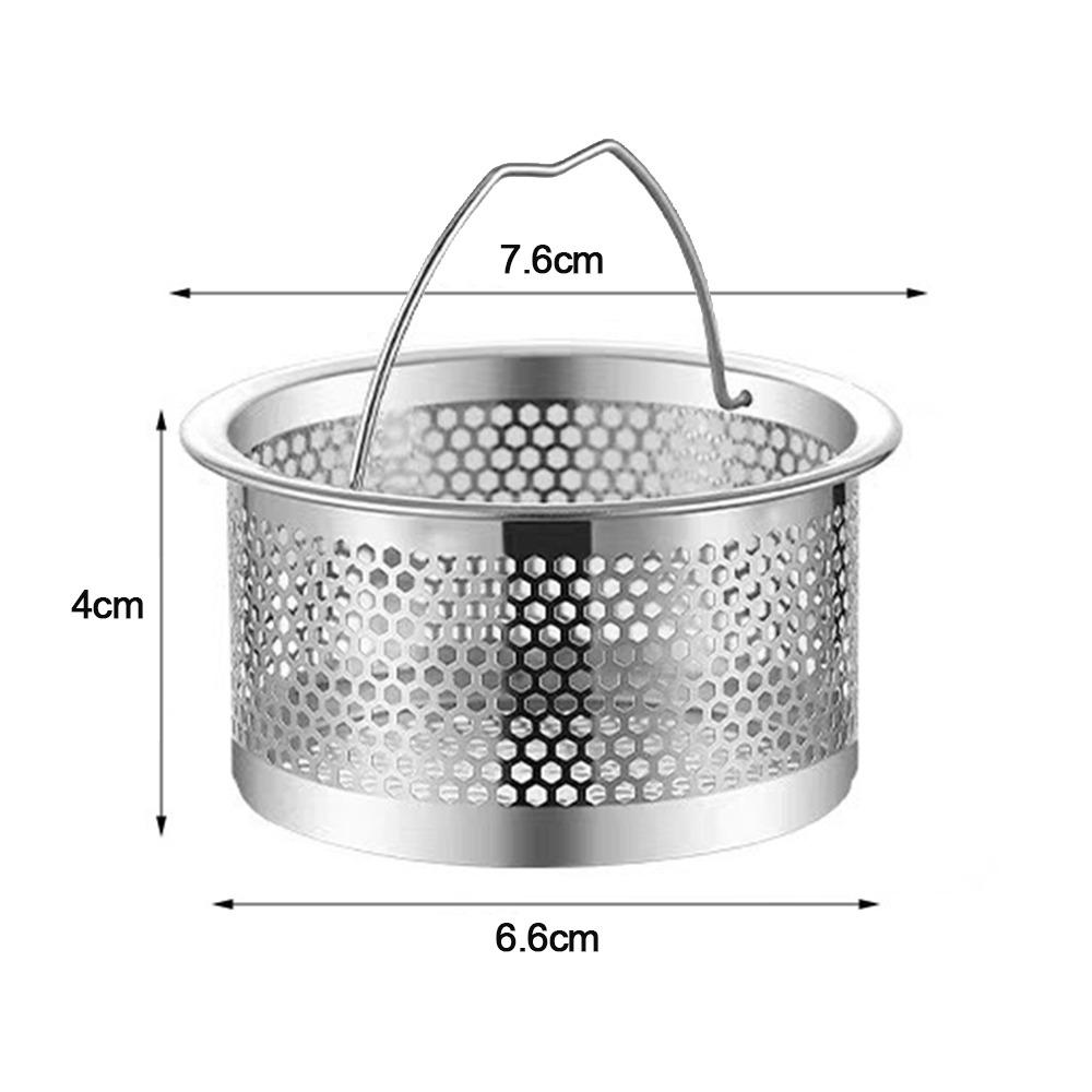 Stainless Steel Sink Strainer Round Shape Anti-blocking Drain Stopper Mesh Hair Catcher Floor Waste Filter Net
