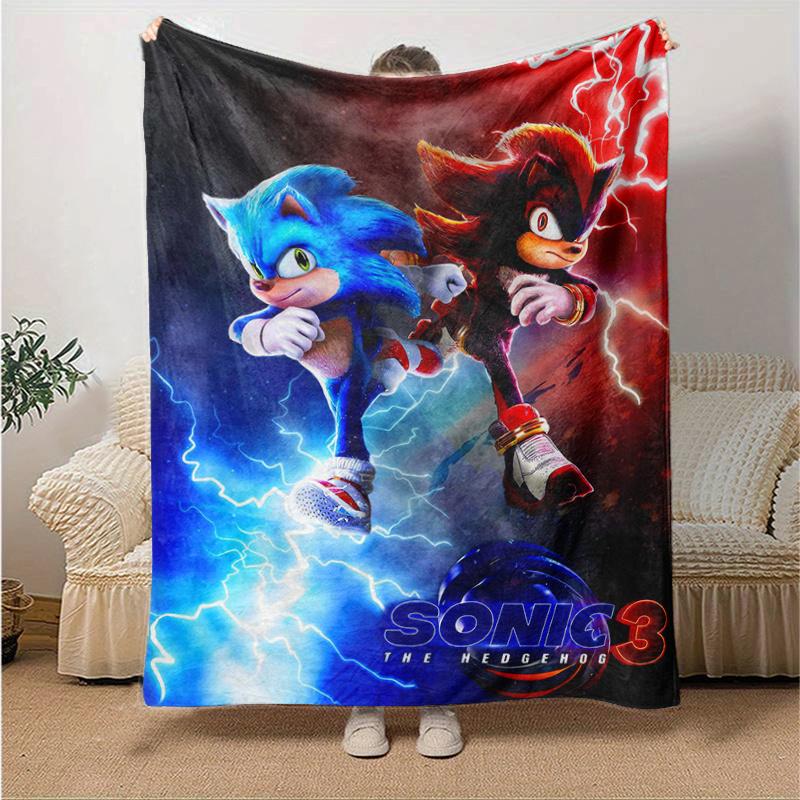 1pc Sonic The Hedgehog Print Home Decor Blanket Throw Gift for .B068