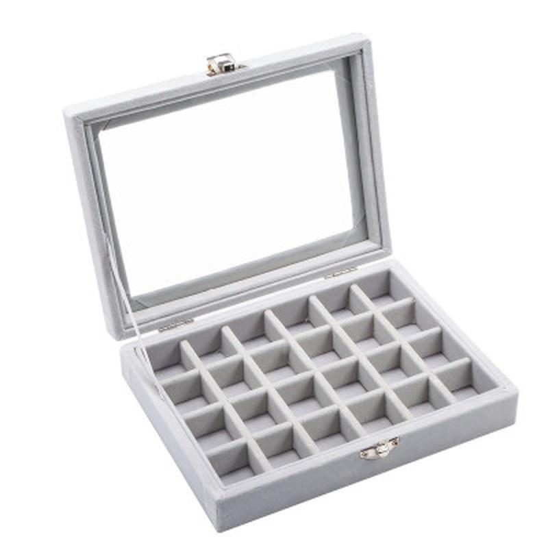 Модный портативный бархатный ювелирный дисплей для колец и ювелирных изделий, органайзер, поднос, держатель, кейс для хранения ювелирных изделий, витрина