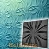 3D Wall Panel Mold for Gypsum, Plaster or Concrete Tile for Decorative Wall Panels 'Aster'