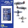 Trumpeter 1/350 Scale Carrier-Based Aircraft, American World War II Grumman F4F-4 Wildcat, 10-Pack Plastic Model Kit