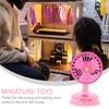 Toyvian Игрушка-модель вентилятора, Миниатюрная модель вентилятора, Миниатюрное украшение, 1 шт., Пластик, Розовый, Изысканная отделка