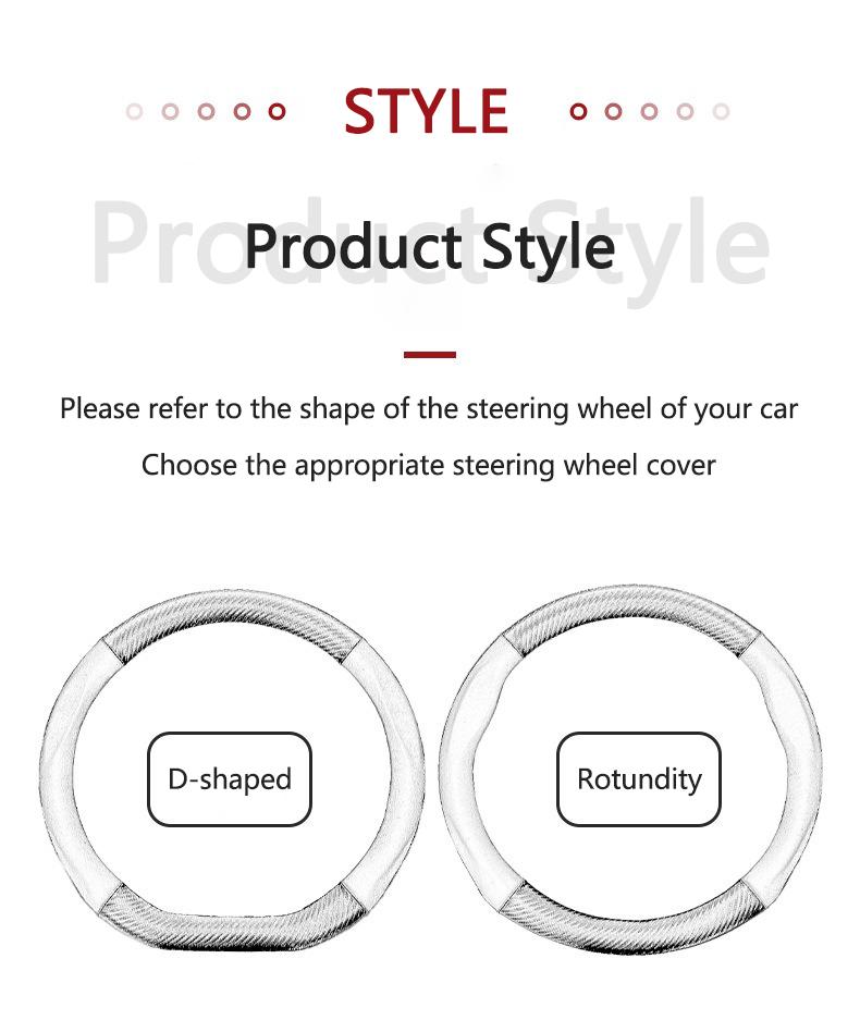 ABCDEG1 Carbon fiber Nappa Leather Car Steering Wheel Cover Accessories For Kia K5 Sportage Picanto Xceed Rio Cerato Soul Carens Seltos