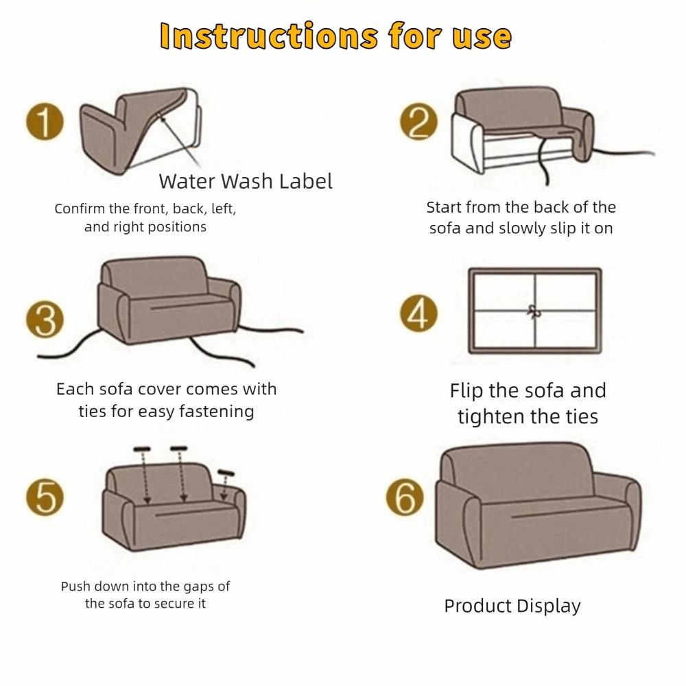 Elastic Sofa Seat Cushion Cover All-inclusive Furniture Protector for L Shaped Sofa