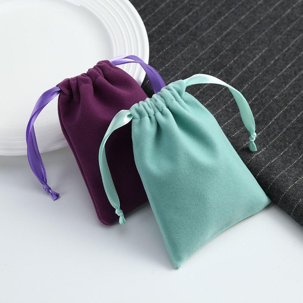 Многоцветный мешочек на шнурке, бархатный мешочек на шнурке, шикарные бархатные упаковочные мешочки, Свадьба