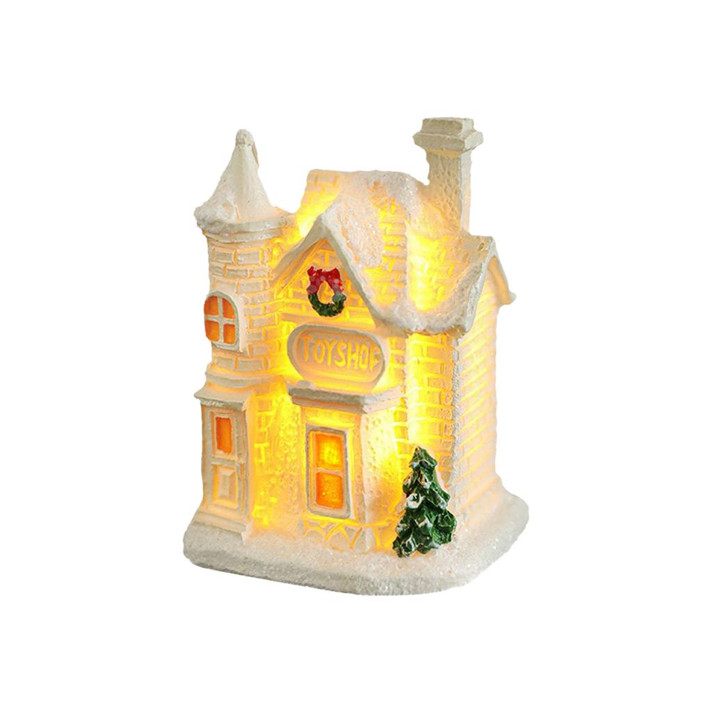 Рождественская деревня Light Up, светодиодная подсветка White, Рождественская деревня, Рождество, Украшение интерьера дома