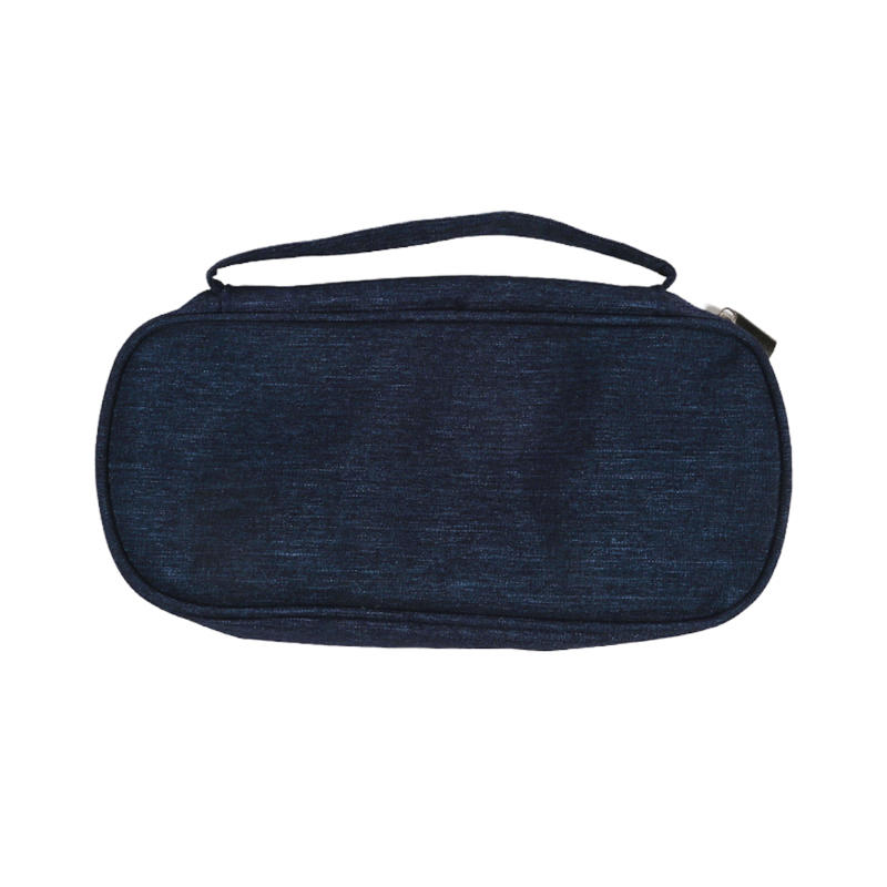 Ручной двухслойный пенал из ткани Оксфорд однотонный студенческий пенал с отделением с зажимом для ручки сумка для хранения школьных канцелярских товаров