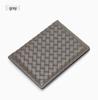 Sheepskin Woven Passport Holder: Women's Genuine Leather Multi-Card Slot Vertical Wallet