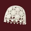 Hollow pearl pendants, handmade wrapped hats, women's ethnic style knitted pullover hats, vintage large toe pile hats