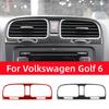 Для Volkswagen Golf 6 Gti R MK6 2008-2012 углеродное волокно интерьер среднее вентиляционное отверстие рамка декоративные наклейки отделка автомобильные аксессуары