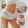 FINETOO 2PCS/Set High Waist Sexy Women Floral Lace Panties  Lingerie Brief Girl Panty S-XL Underpants Female Underwear Intimates