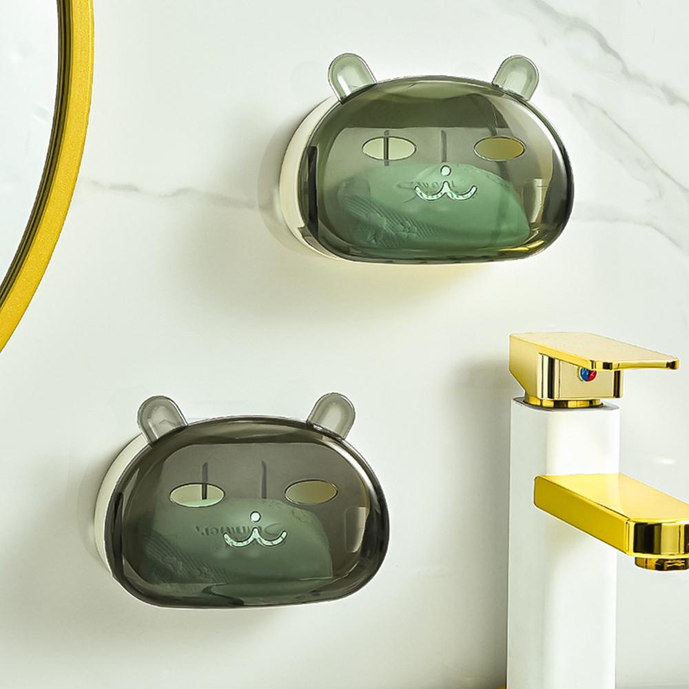 1 шт., коробка для мыла с крышкой, коробка для хранения мыла, неперфорированная настенная вешалка, бытовая коробка для туалетного дренажа, мыльница