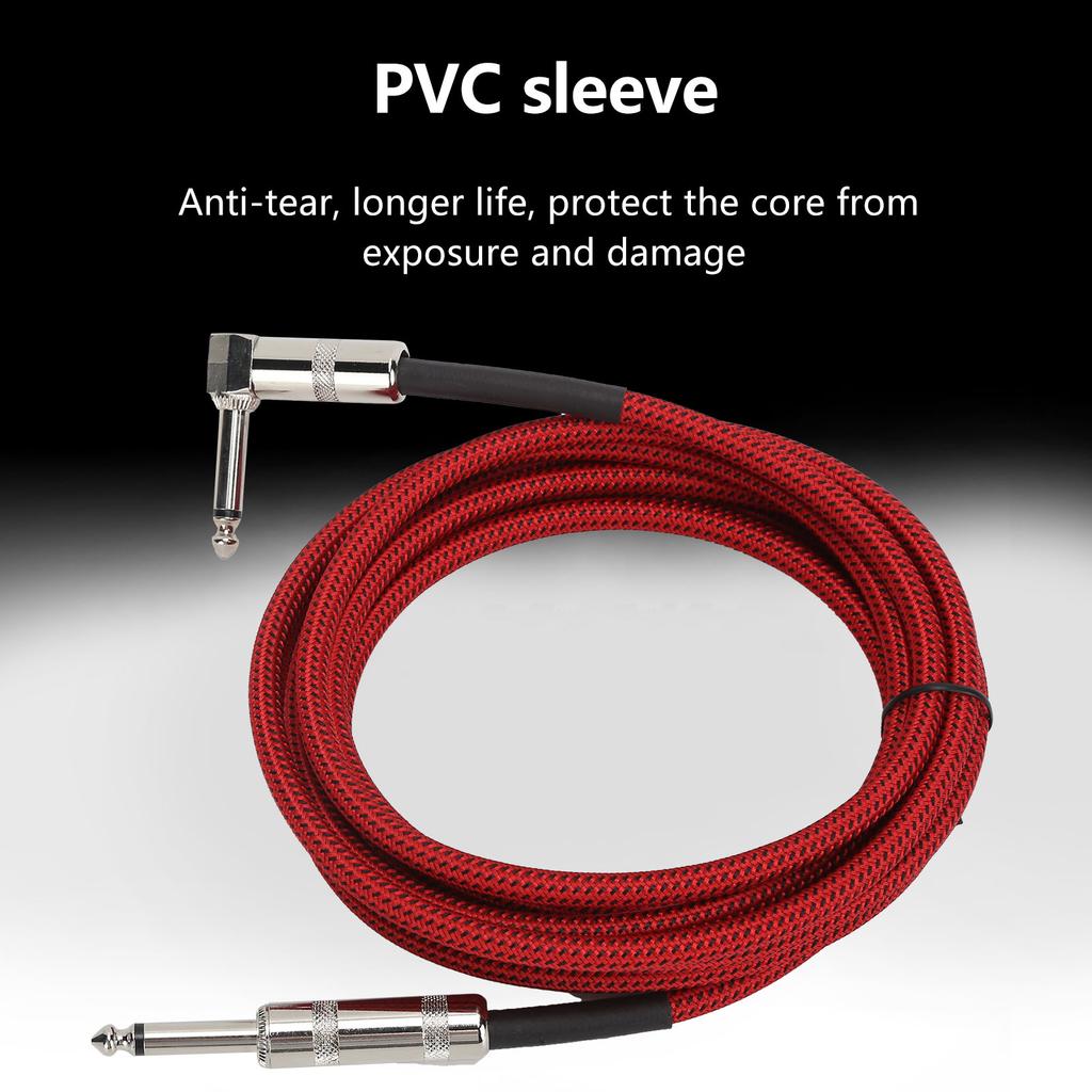 JORINDO Electric Guitar Amp Cable 6.35mm Musical Instrument   Cord Connection 1/4in Red
