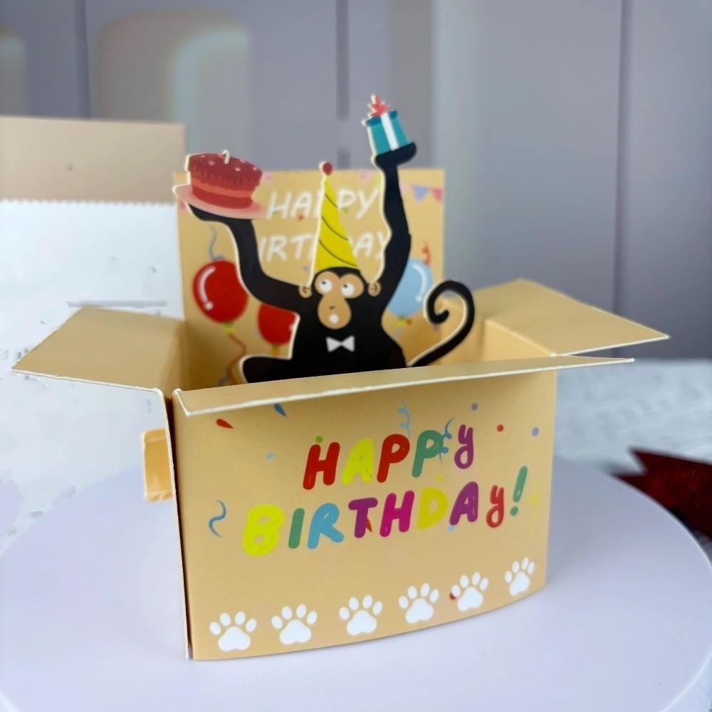 Funny 3D Birthday Greeting Card Humorous Character Happy Birthday Card Wedding Decor