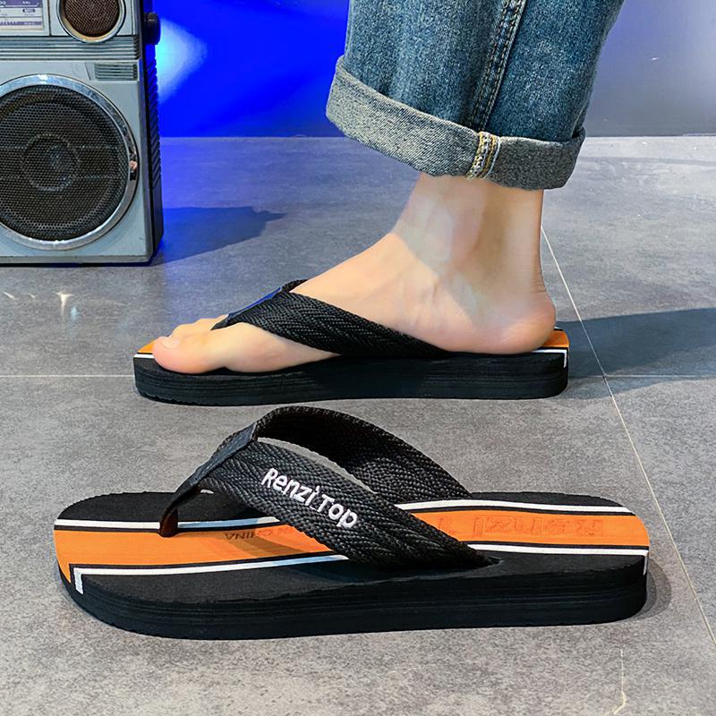 Шлепанцы мужские крутые тапочки мужские пляжные туфли повседневные летние трендовые нескользящие персонализированные модные уличные вещи