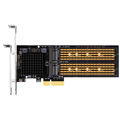 GLOTRENDS PA20 NVMe на PCIe X4 Расширение Поддерживает PCIe Разветвление Поддерживает NVMe SSD Совместимо с Размерами 2-портовая карта M.2 3.0, Функция, M.2 Soft-RAID,
