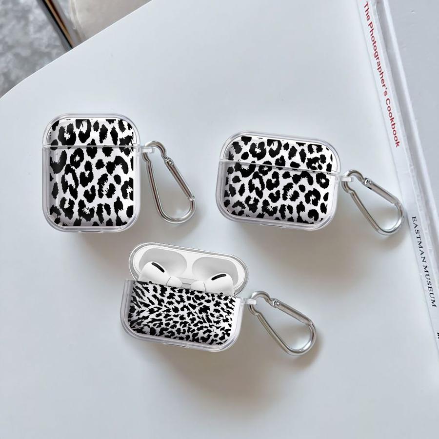 Прозрачные чехлы для наушников с принтом леопарда Чехол-обложка Для Airpods 4 1 Pro3 2 3 Pro2 Pro
