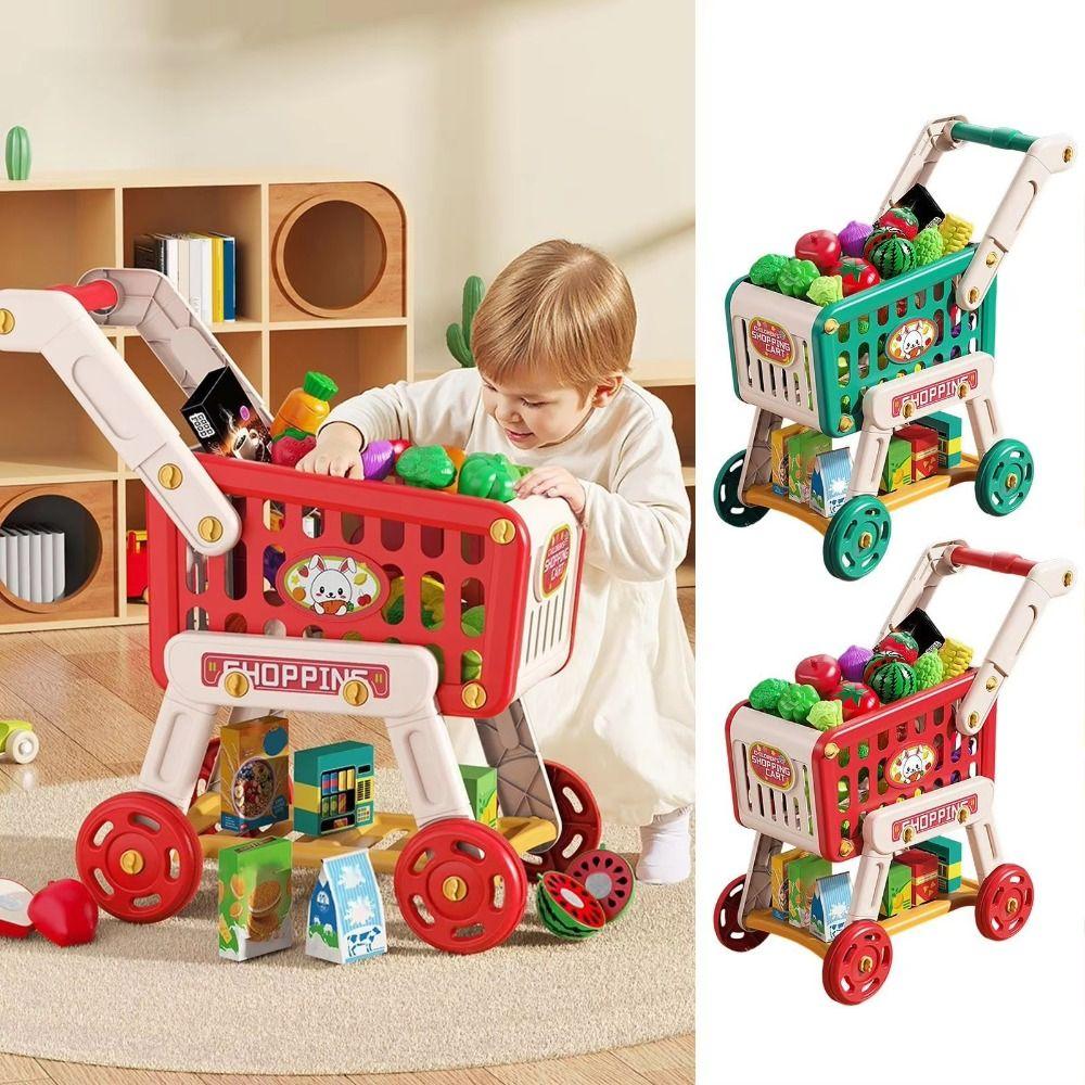 Simulation Shopping Cart Toy Set 20PCS/Set Kids Role Playing Toy  Boys Girls Gift