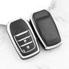 Серебристый край ТПУ для Toyota Hilux Innova Camry Prado Crown Tlk 200 Yaris Land Cruiser 200 300 Fortuner Cross Чехол-футляр для автомобильного ключа