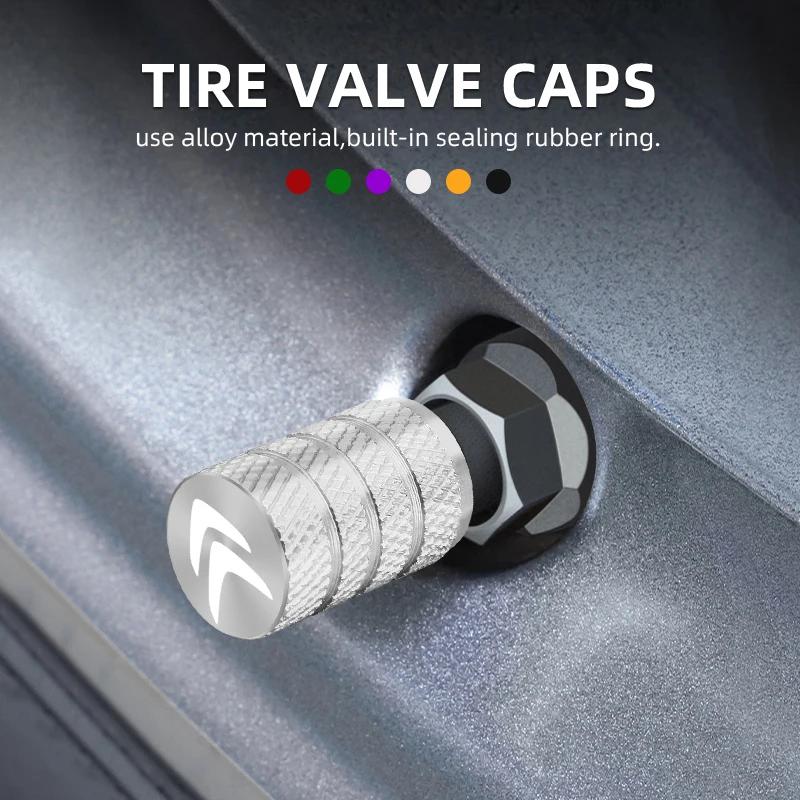 ATU4 4PCS Metal Alloy Car Wheel Tire Valve Stem Caps For Citroen C4 C3 C5 C1 C2 Berlingo C-Elysee C4-Picasso C4-Aircross