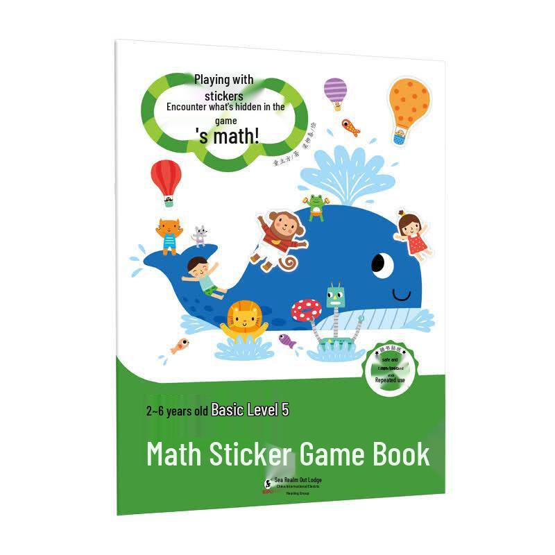 Набор книжек-игр со стикерами по математике для возраста 2-6 лет