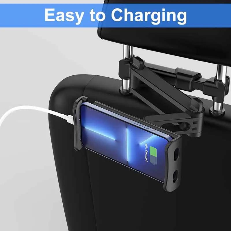 Универсальный автомобильный держатель для подголовника на заднее сиденье автомобиля, автомобильный кронштейн для iPad Air 4-11 дюймов, вращающийся на 360 градусов, мини-планшетный ПК, автомобильная подставка для телефона