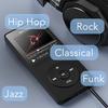 MP3 MP4 player (0GB/32GB) with Bluetooth 5.0/recording/eBook (up to 128GB with headphones) Black