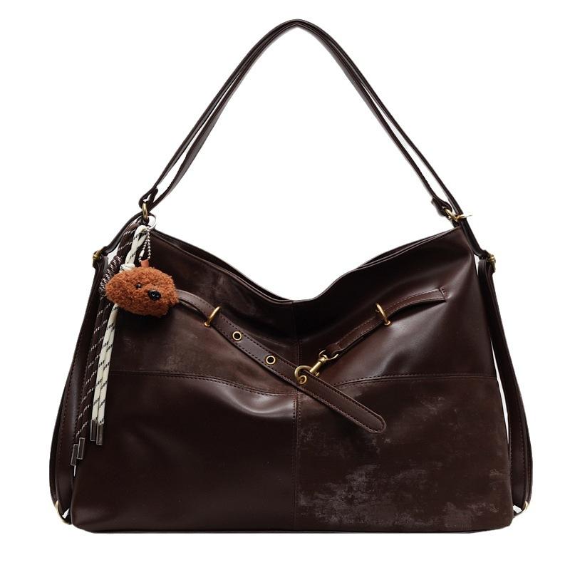 Ретро сумка большой вместимости женская 2025 новая универсальная повседневная сумка-тоут многофункциональный рюкзак для поездок