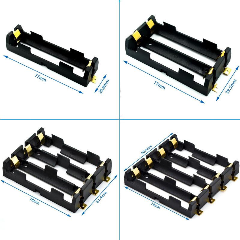 1X 2X 3X 4X держатель для аккумулятора 18650 SMD 18650 чехол для хранения аккумулятора контейнер внешний аккумулятор с бронзовыми штифтами перезаряжаемый SMT
