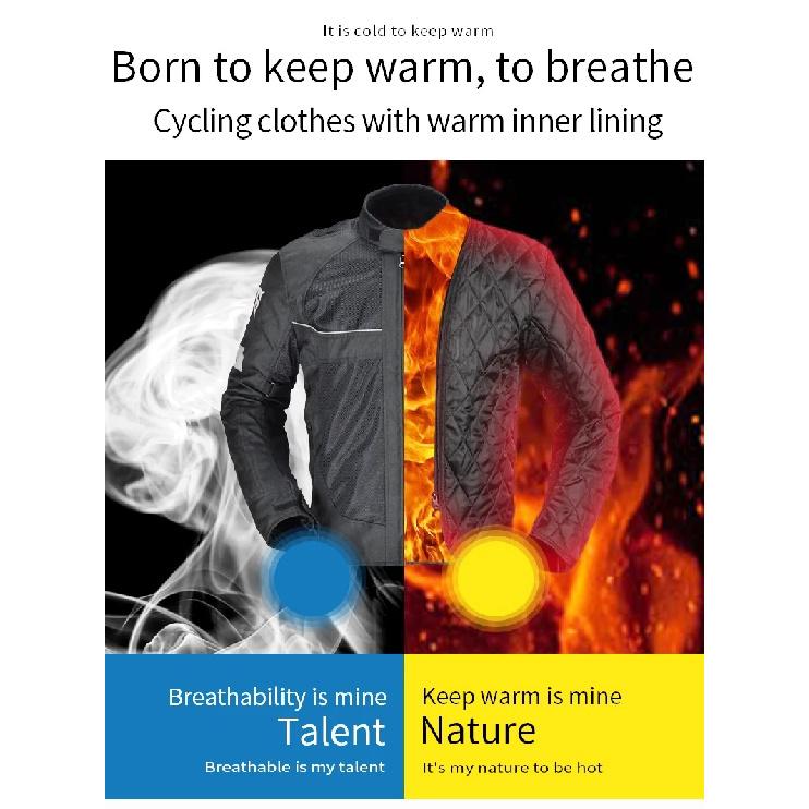 Men Motorcycle Armor Jacket Coat Summer Winter Warm Male Motorbike Riding Reflective Anti-collision Moto Protective Gear Jacket