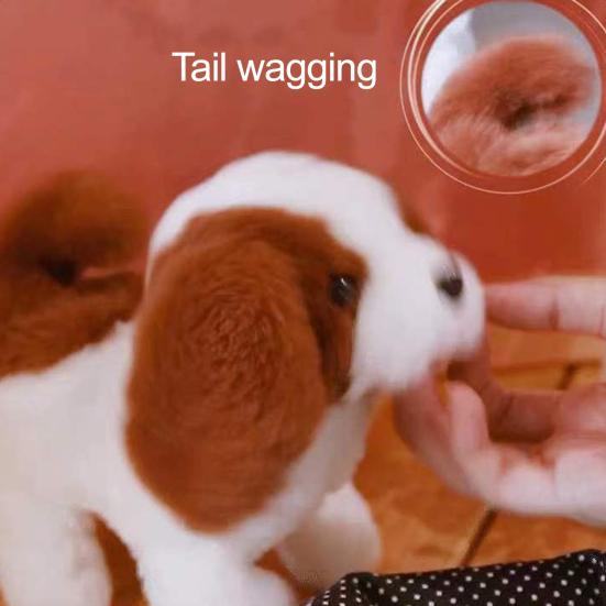 Детская электрическая лающая кивающая виляющая хвостом ходячая плюшевая игрушка-собачка интерактивный щенок плюшевый малыши симуляция животного
