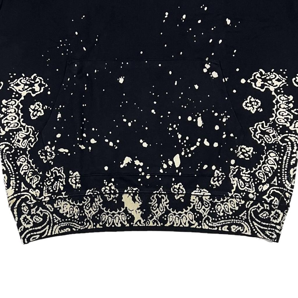 Б/у [Параллельный импорт] Худи AMIRI BANDANA BLEACH ALL OVER (черный) (M)