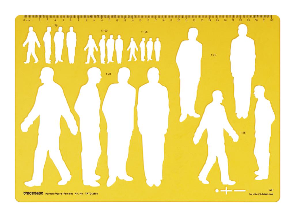 Traceease Handicap Symbol Human Template Designer  s Drafting Tools Stencils- 1