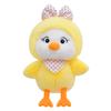 Plush Scarf Chick Toy Bow Headpiece Mink Fur Costume Animal Stuffed Doll Gift