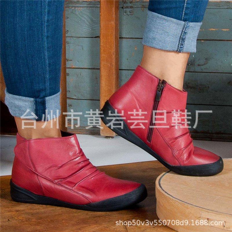 Осенне-зимние женские зимние сапоги теплые плюшевые туфли холодная зимняя мода женские ботильоны из натуральной кожи хлопковые ботинки женские