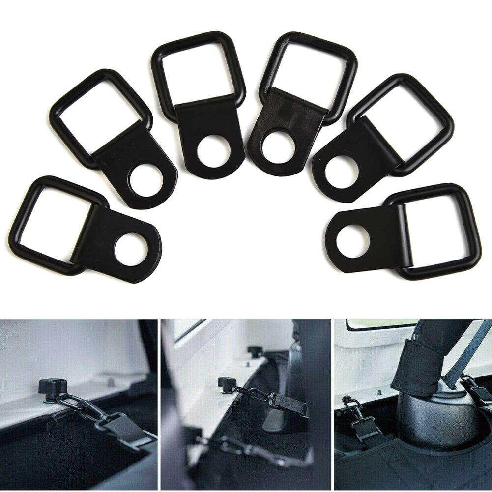 Крюк с D-образным креплением, практичный, антикоррозийный, металлический, точечный, сменный, 6 шт., аксессуары, черное крепление, прочный